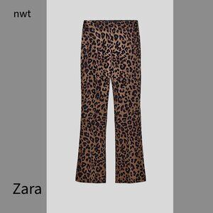 NWT ZARA Animal Print Pants, Size S